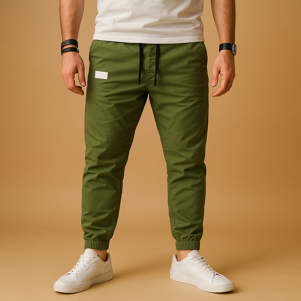 Men’s Relaxed-Fit Cargo Jogger Trousers – Drawstring Waist Utility Pocket Tapered Style for Everyday Casual Outdoor Travel and Weekend Wear