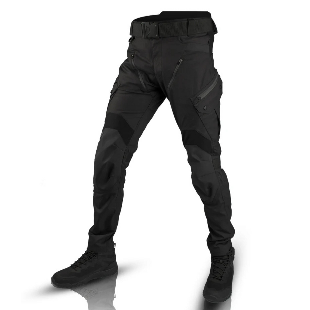 Men’s Regular-Fit Cargo Trousers – Tactical Utility Pants with Multiple Pockets and Panelled Knees