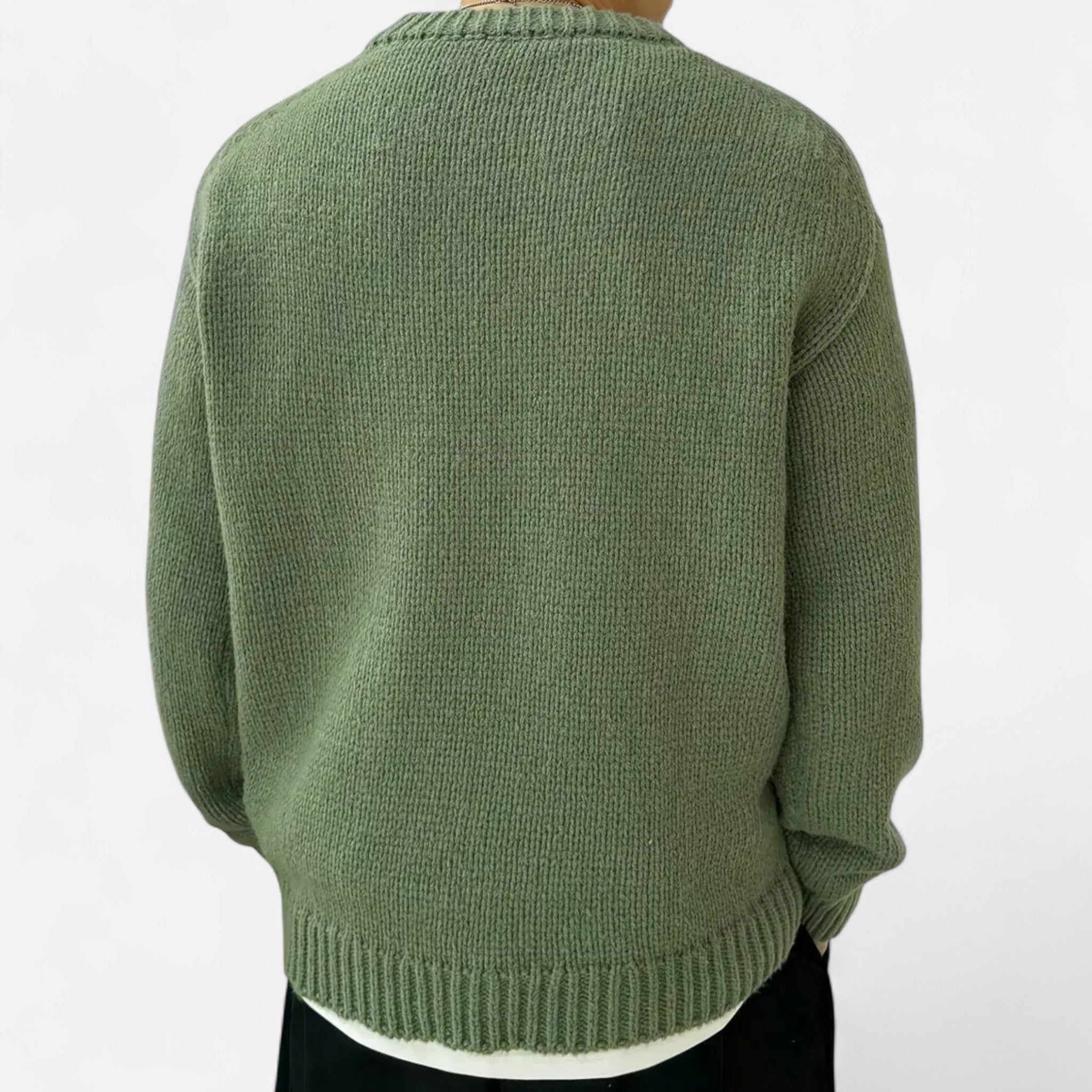 Valmonti | Men’s Solid Crew Neck Pullover
