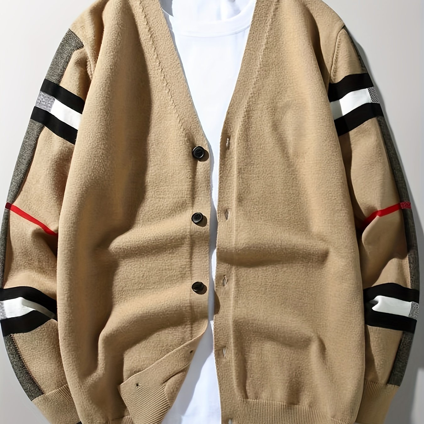 Cardigan Uomo in Lana con Bottoni – Maglia Artigianale a Vestibilità Regolare