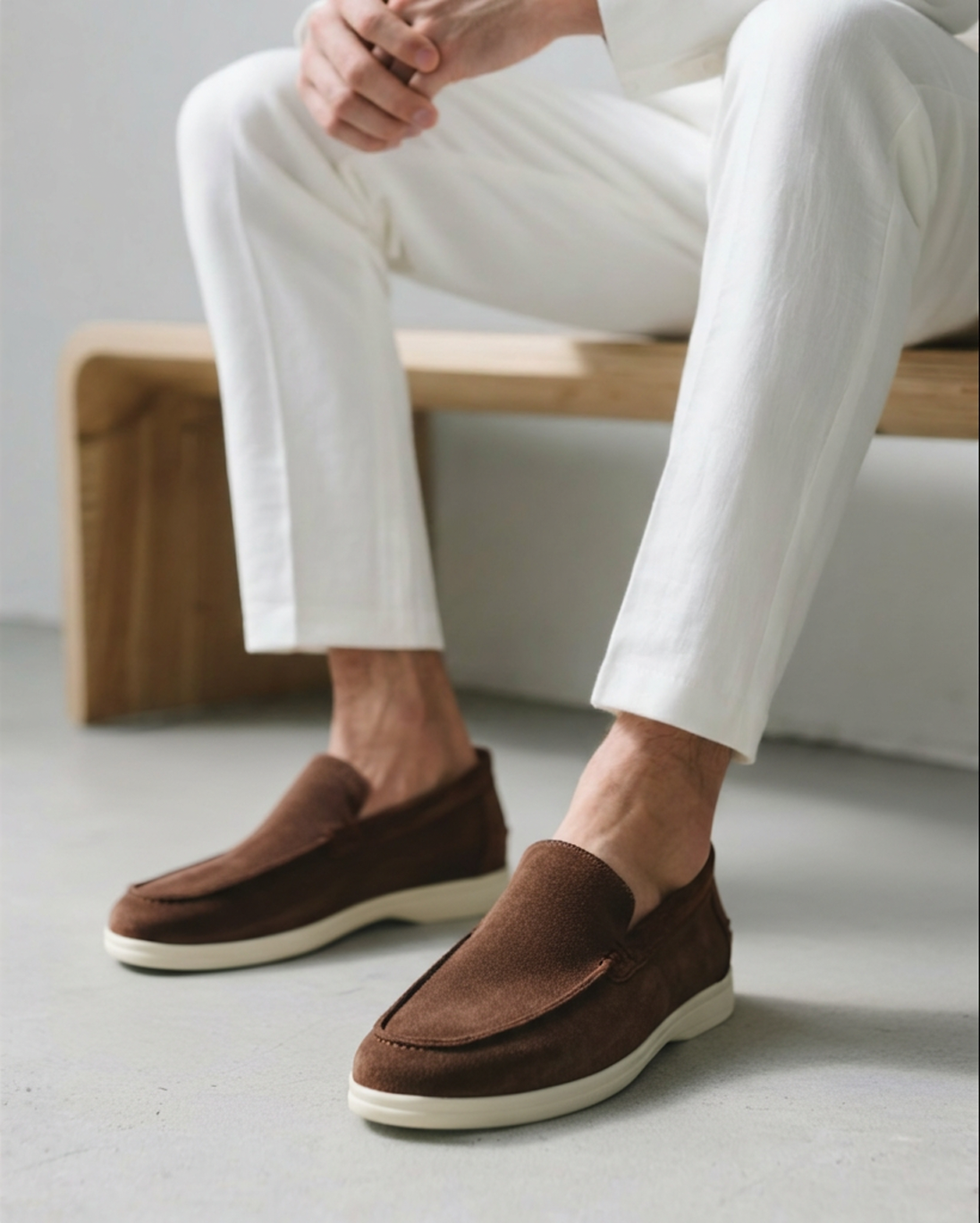 Herresuede slip-on loafers afslappede komfortable hverdags sko