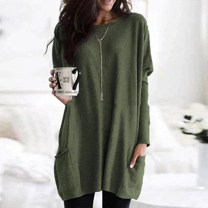 Women’s Casual T-Shirt With Pockets – Comfortable Breathable Soft Stylish Everyday Relaxed Fit