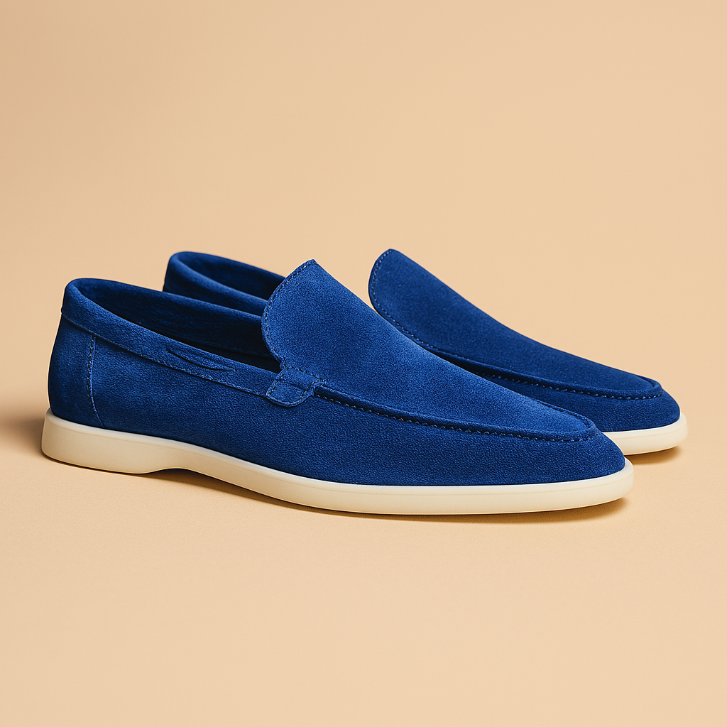 Men’s Suede-Look Slip-On Loafers – Comfortable Smart Casual Shoes with Flexible Sole for Work Weekend Travel and Everyday Wear