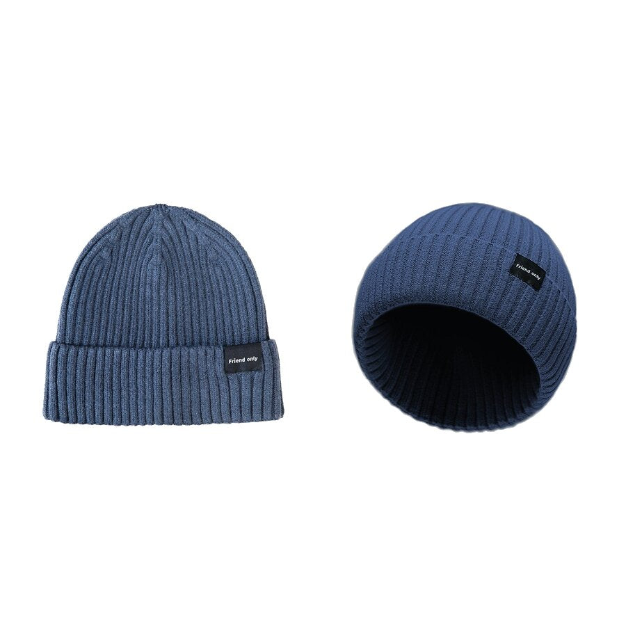 Gorro de inverno de malha canelada para mulher – chapéu macio, elástico e quente para usar ao ar livre no dia a dia em tempo frio