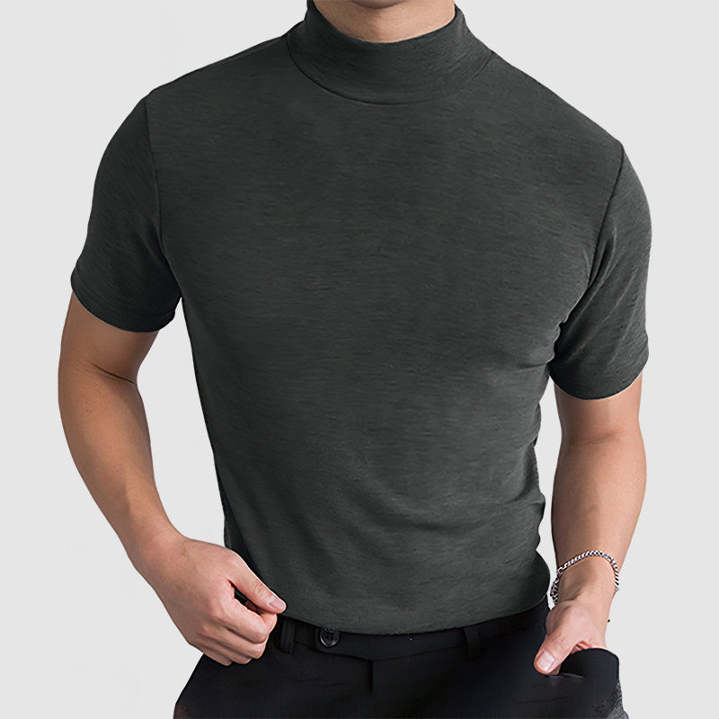 Ανδρικό Πολυτελές T-Shirt από Ελαστικό Βαμβάκι, Άνετο Καθημερινό Casual Μπλουζάκι για Όλες τις Εποχές σε Μαύρο, Λευκό και Γκρι
