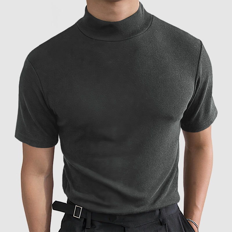 Ανδρικό Πολυτελές T-Shirt από Ελαστικό Βαμβάκι, Άνετο Καθημερινό Casual Μπλουζάκι για Όλες τις Εποχές σε Μαύρο, Λευκό και Γκρι