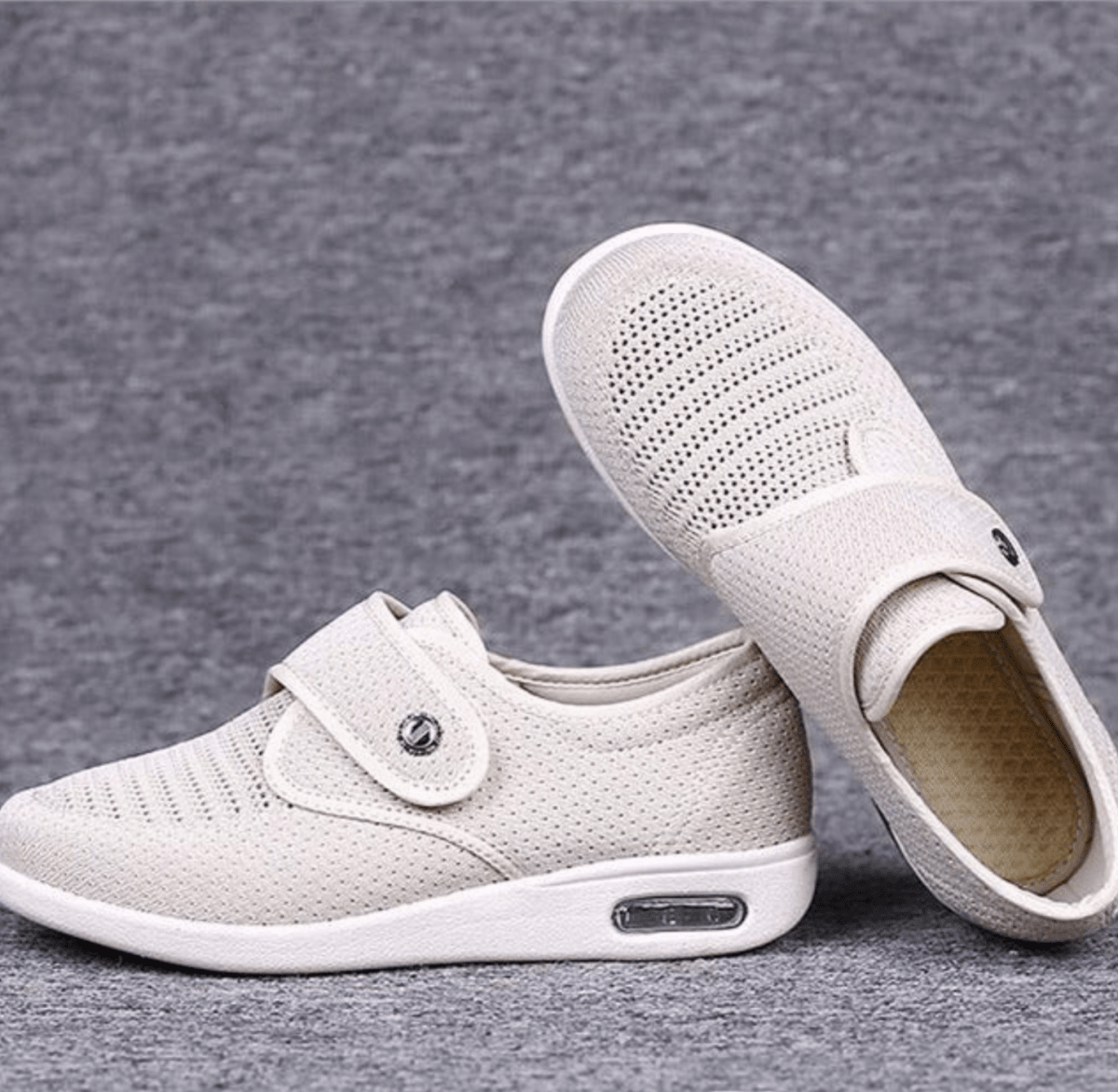 Zapatillas cómodas de mujer para caminar – Deportivas de malla con cierre de gancho y bucle y suela acolchada para el uso diario