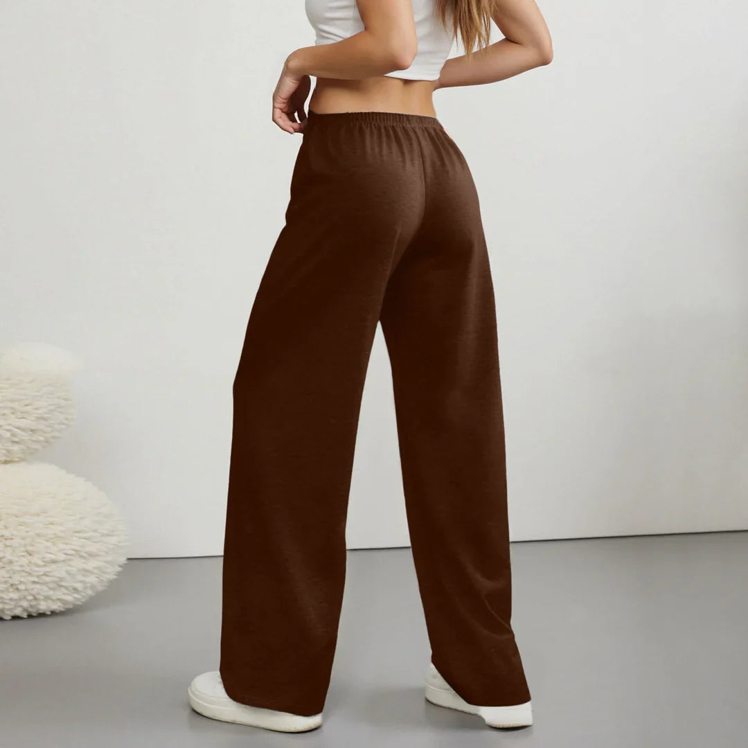 Pantaloni da donna con coulisse e vestibilità rilassata a gamba dritta