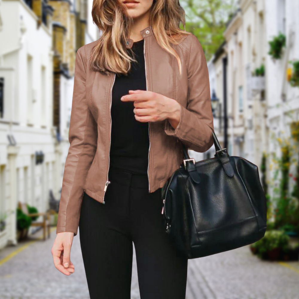 Dámská motorkářská bunda na zip – elegantní vrstva pro každý den, smart casual i městský styl