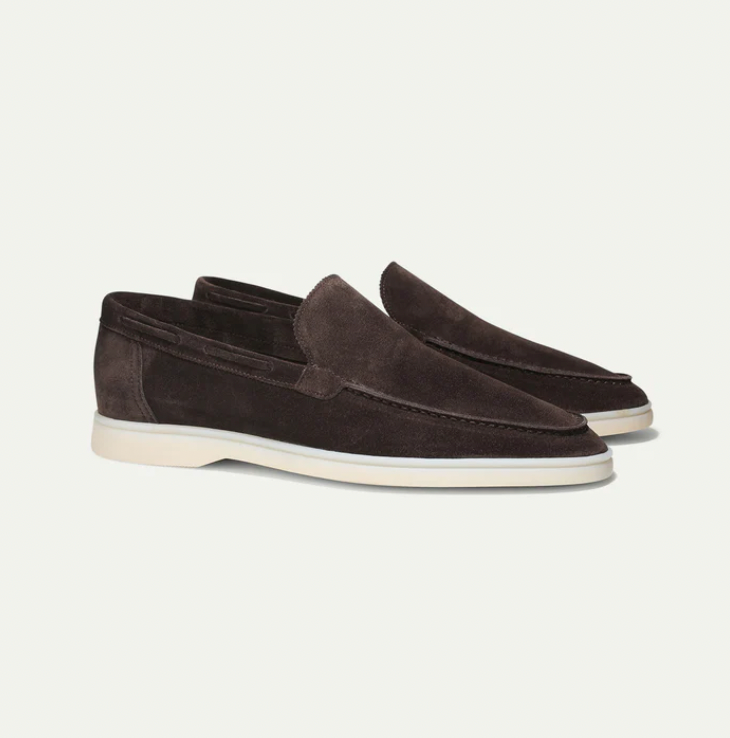 Mocassini da uomo in camoscio senza lacci Scarpe da guida smart casual