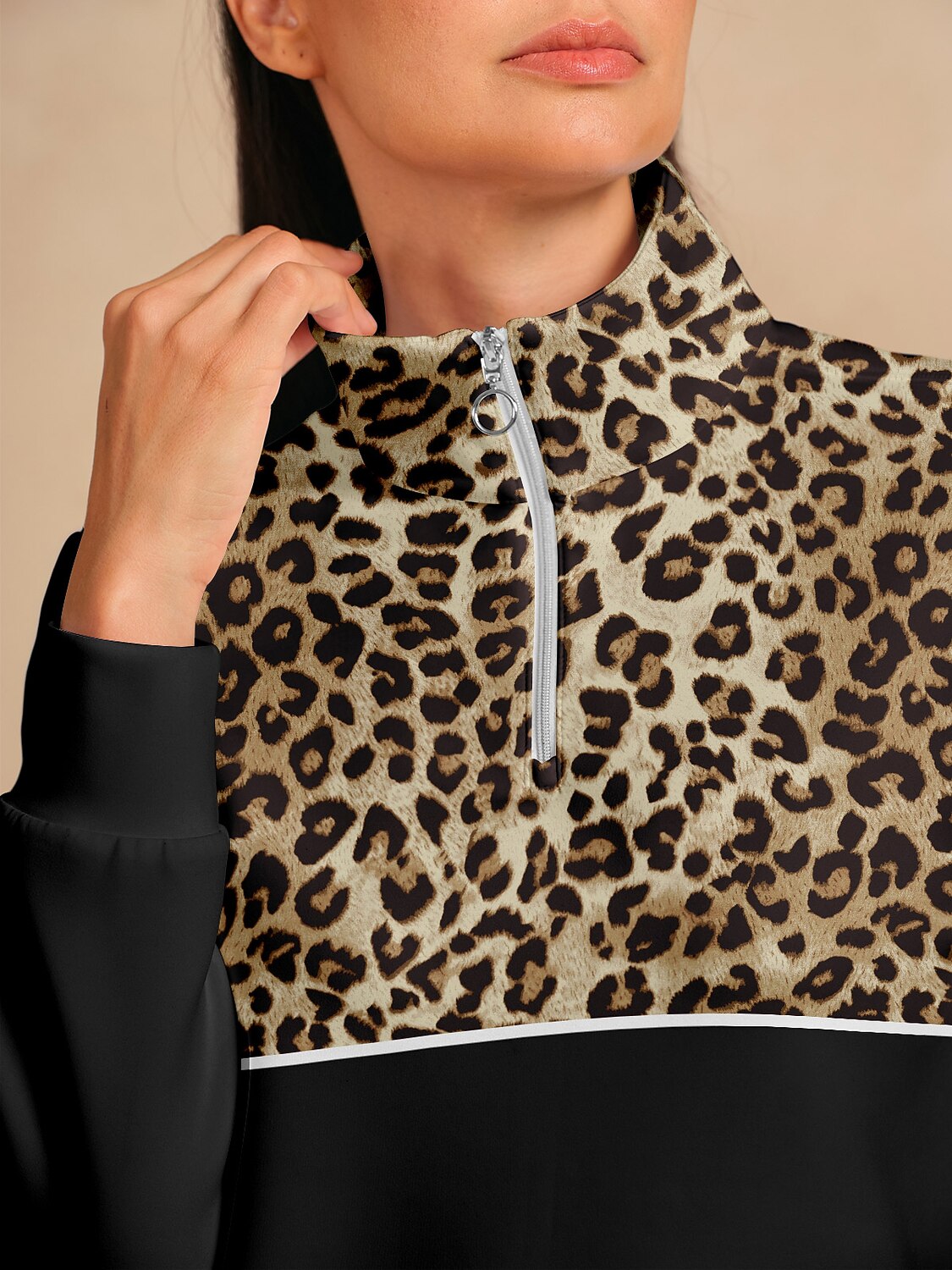 Savanna Motion cipzáras pulóver golfhoz – Szélálló, rugalmas kialakítás lélegző kényelemmel