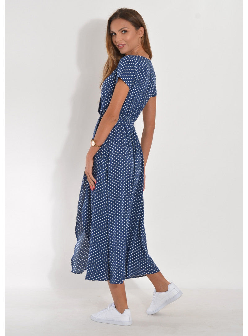 Vestido largo de verano estampado para mujer – fluido, transpirable, cómodo, elegante, corte en A, ideal para vacaciones y uso diario