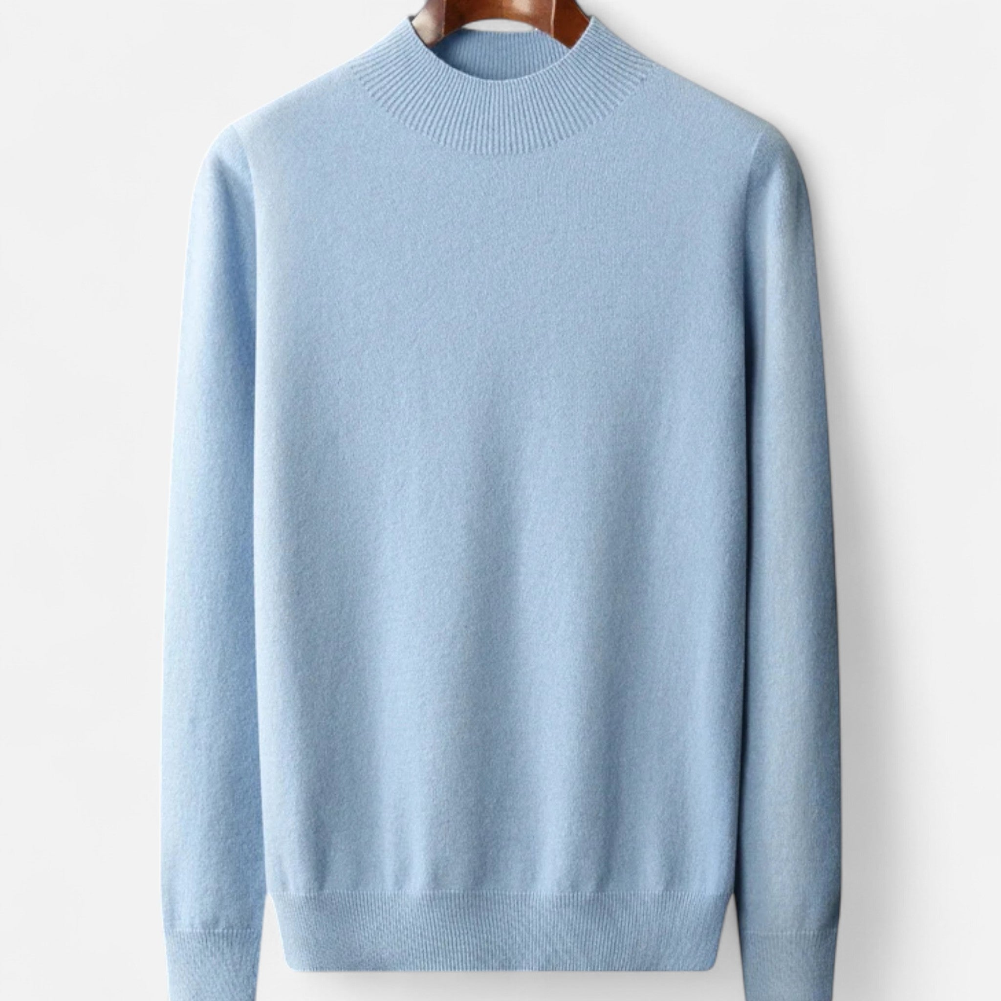 Valmonti | Men’s Pure Wool Half-Turtleneck Sweater