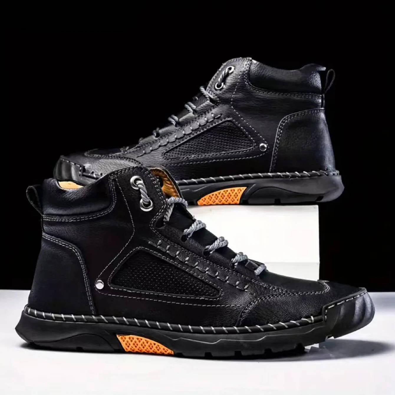 Men’s Hand Stitched Ankle High Lace Up Outdoor Boots