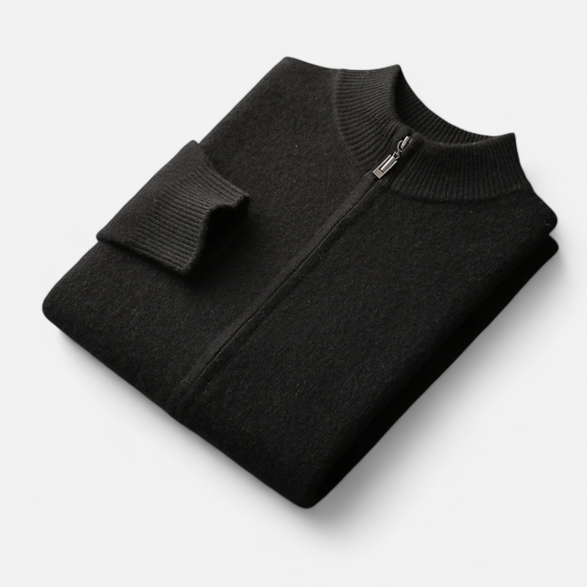Valmonti | Men’s Cardigan – Merino Wool Zippered Elegance