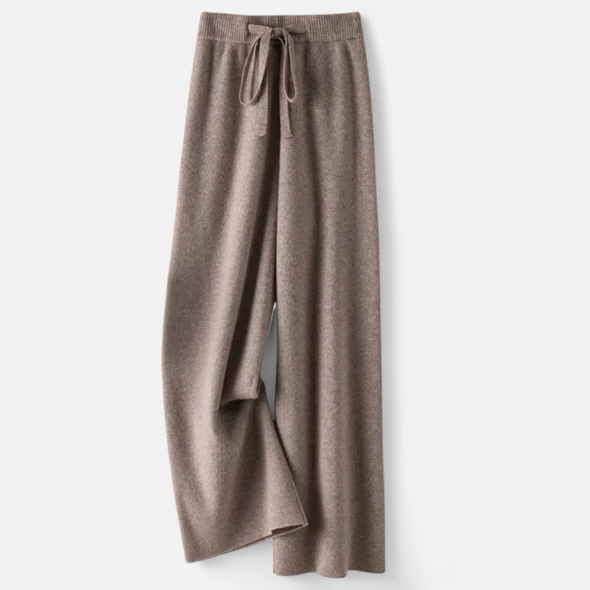 Valmonti | Women’s Knitted Trousers – High-Waist Straight-Leg Elegance