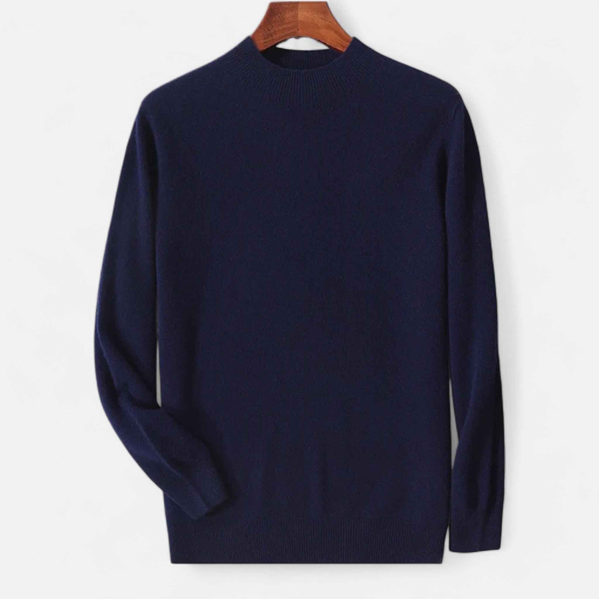 Valmonti | Men’s Pure Wool Half-Turtleneck Sweater