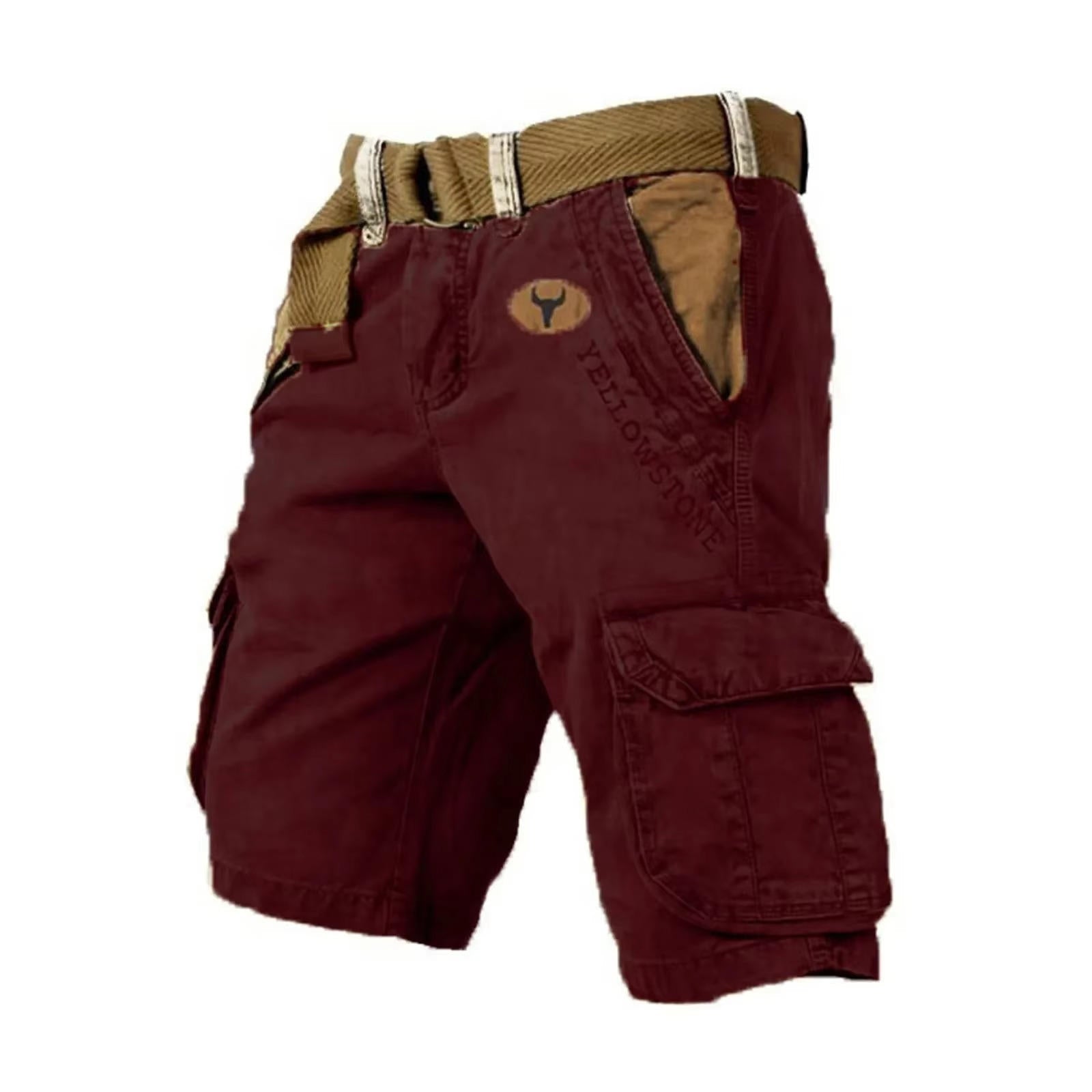 Men’s Washed Cargo Shorts Relaxed Utility Outdoor Summer Fit