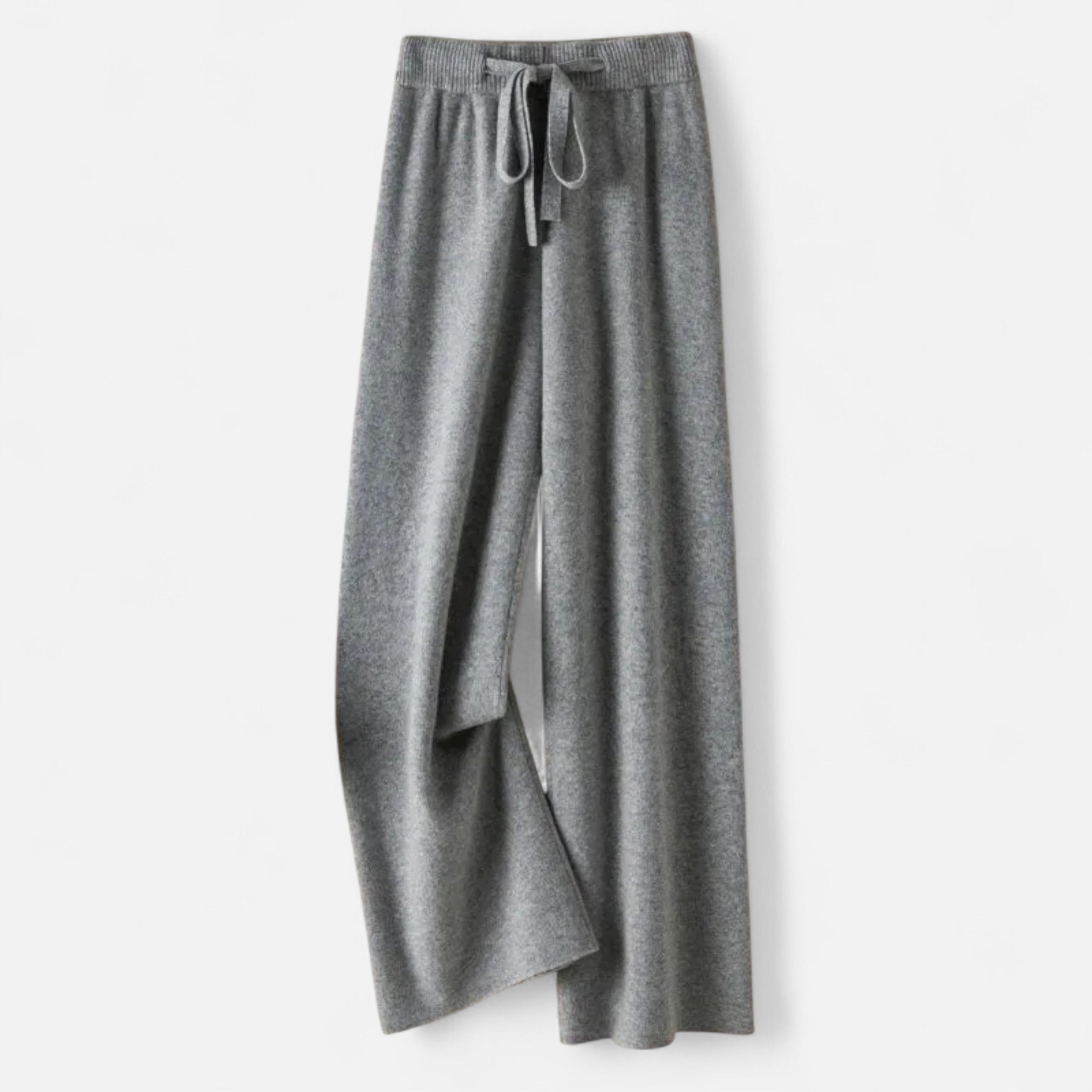 Valmonti | Women’s Knitted Trousers – High-Waist Straight-Leg Elegance