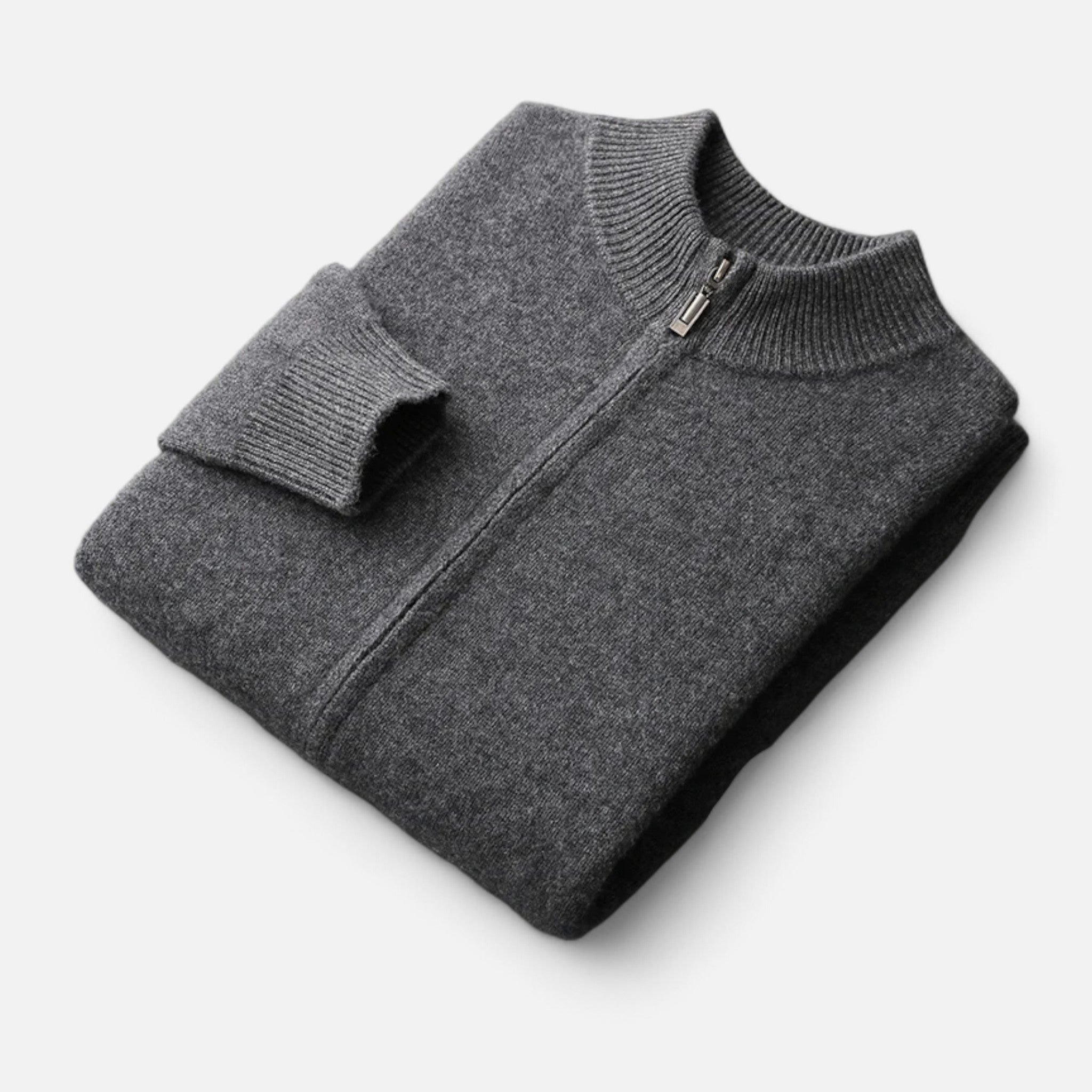 Valmonti | Men’s Cardigan – Merino Wool Zippered Elegance