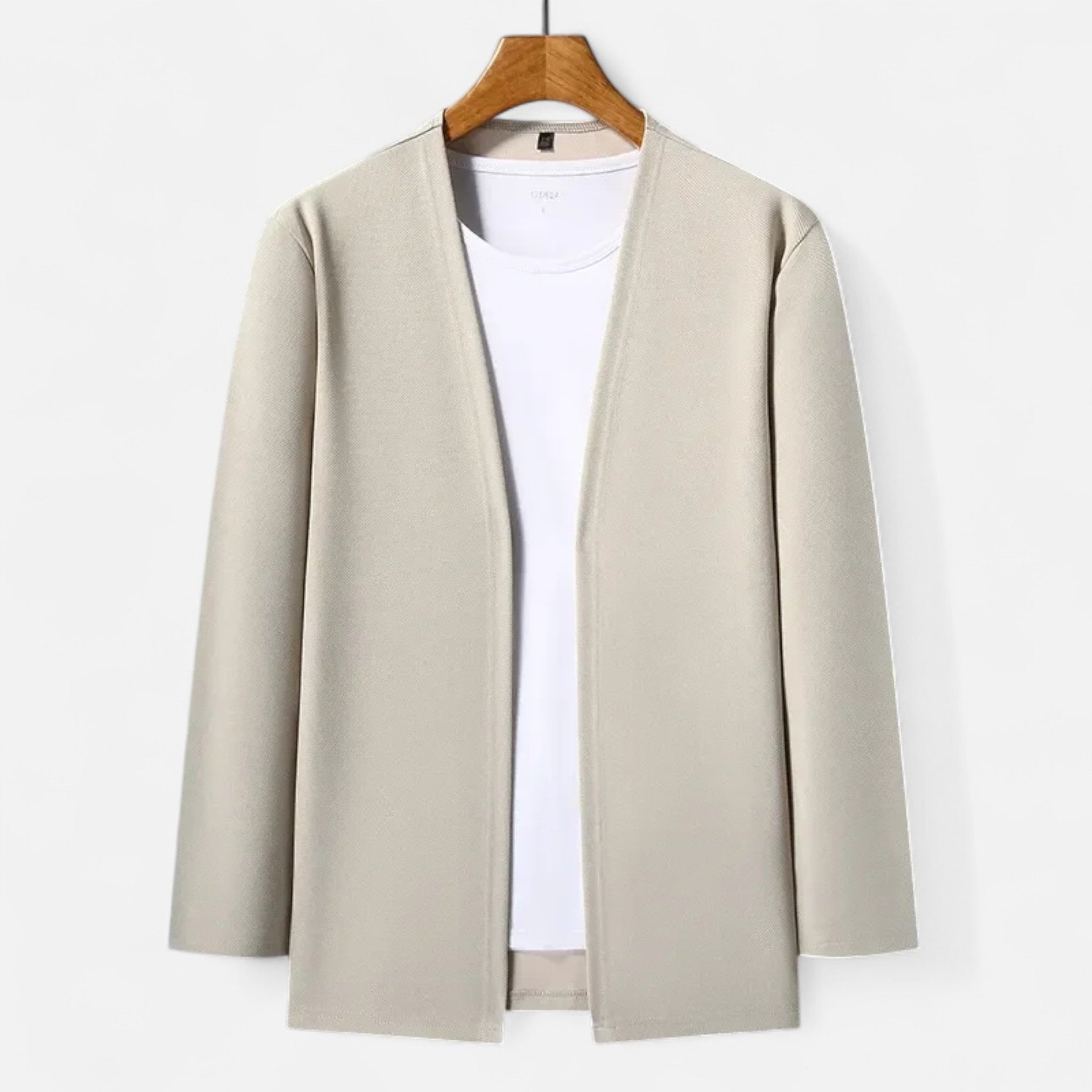 Valmonti | Men’s Cardigan Cloak – Refined Long-Sleeve Elegance