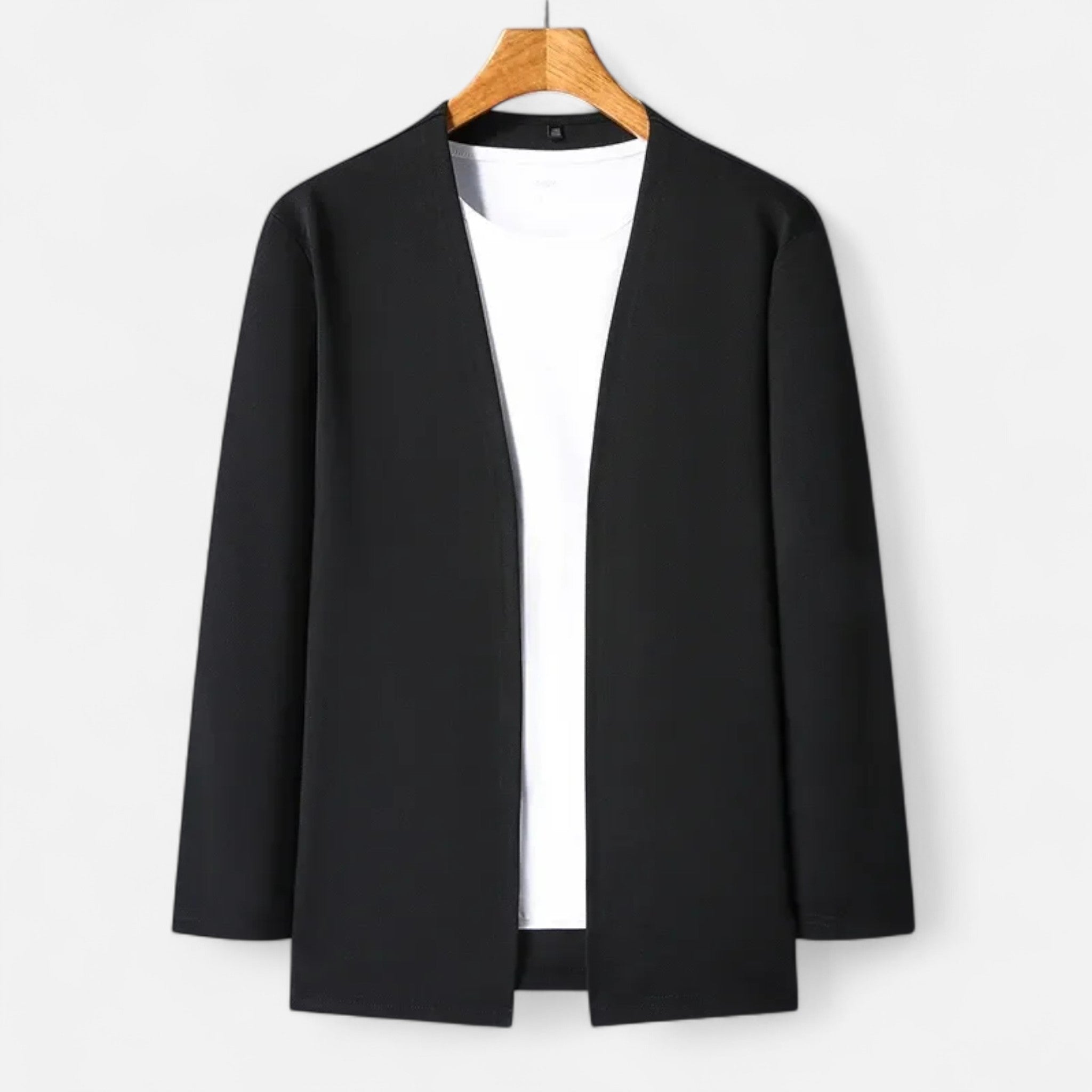 Valmonti | Men’s Cardigan Cloak – Refined Long-Sleeve Elegance