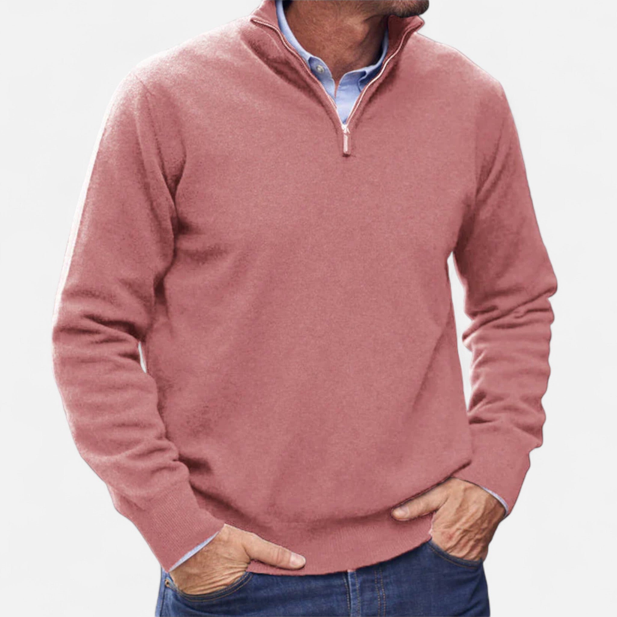 Valmonti | Men’s Sweater – Refined Zipper Elegance