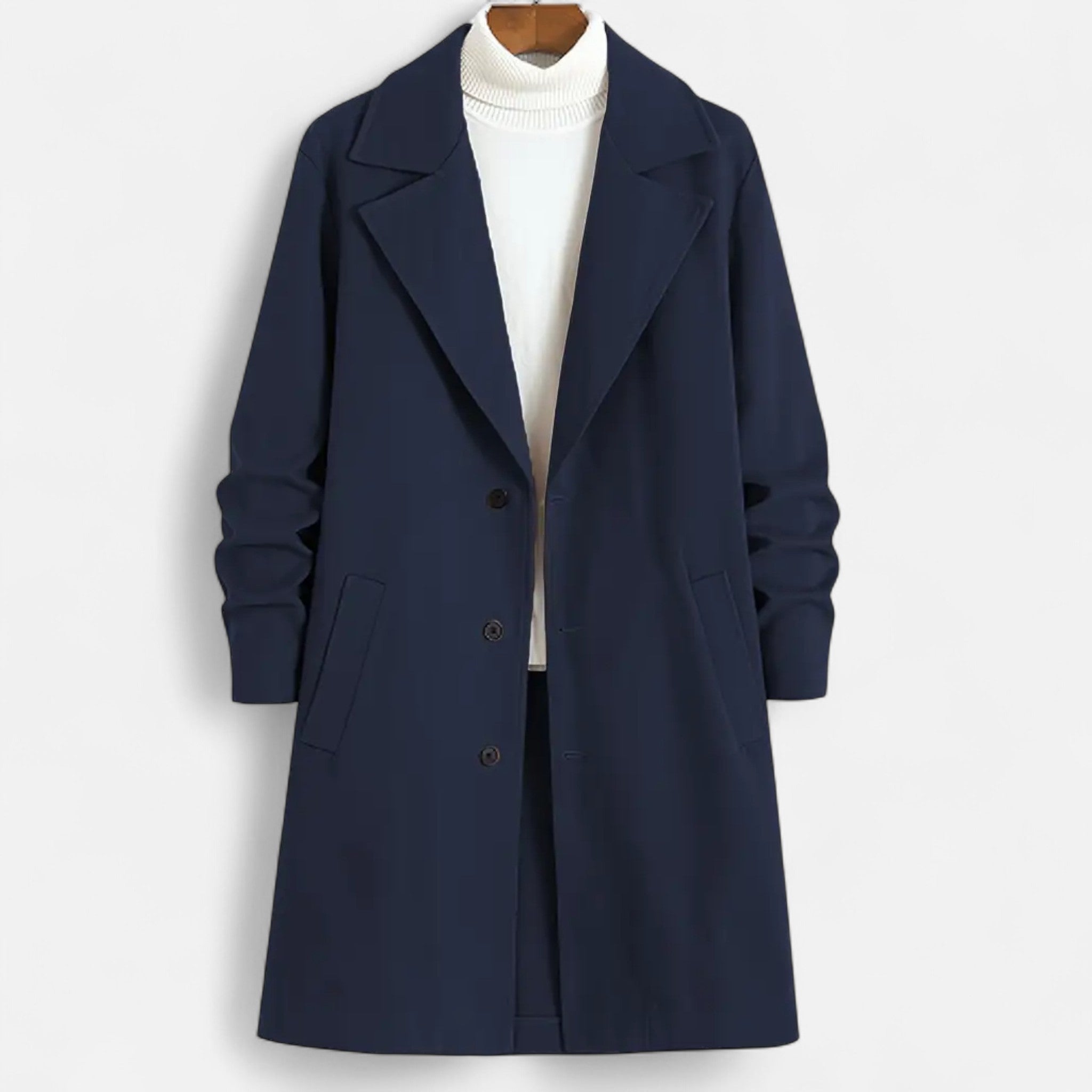 Valmonti | Men’s Classic Solid Colour Long Coat