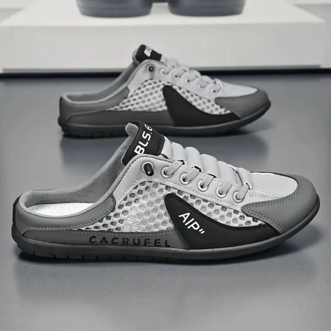 Åndbare slip-on-mulesneakers til mænd – lette, afslappede sommersko til rejser