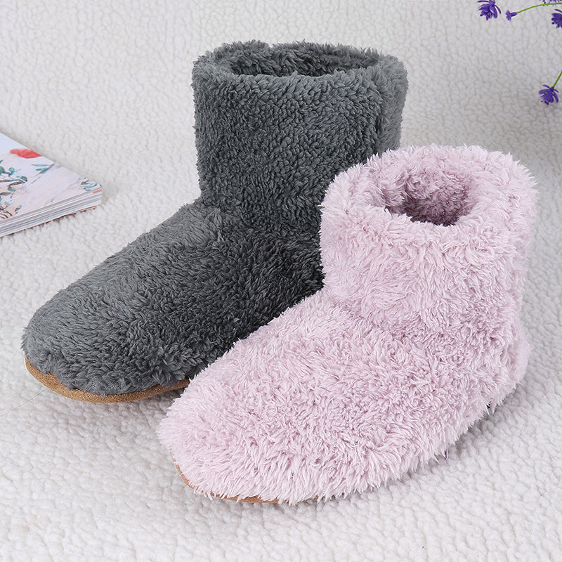 Stivaletti pantofole unisex riscaldati tramite USB - morbide pantofole da casa alla caviglia con design lavabile