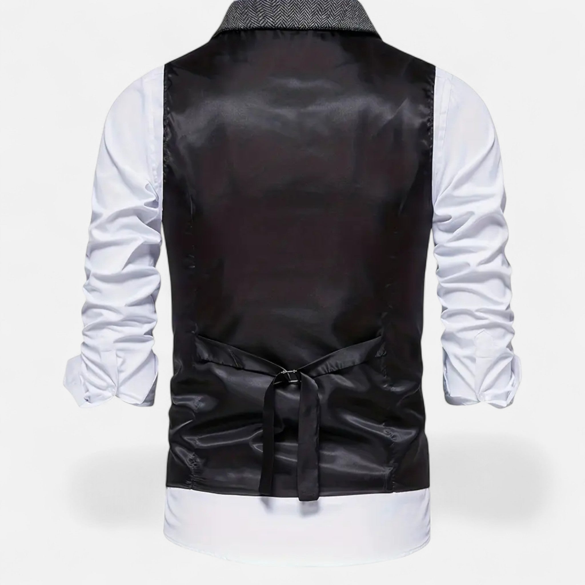 Valmonti | Men’s Herringbone Lapel Vest