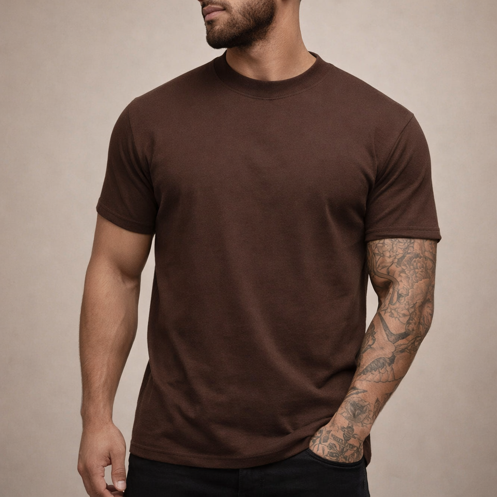 Men’s Slim Fit Crew Neck Essential Cotton T-Shirt