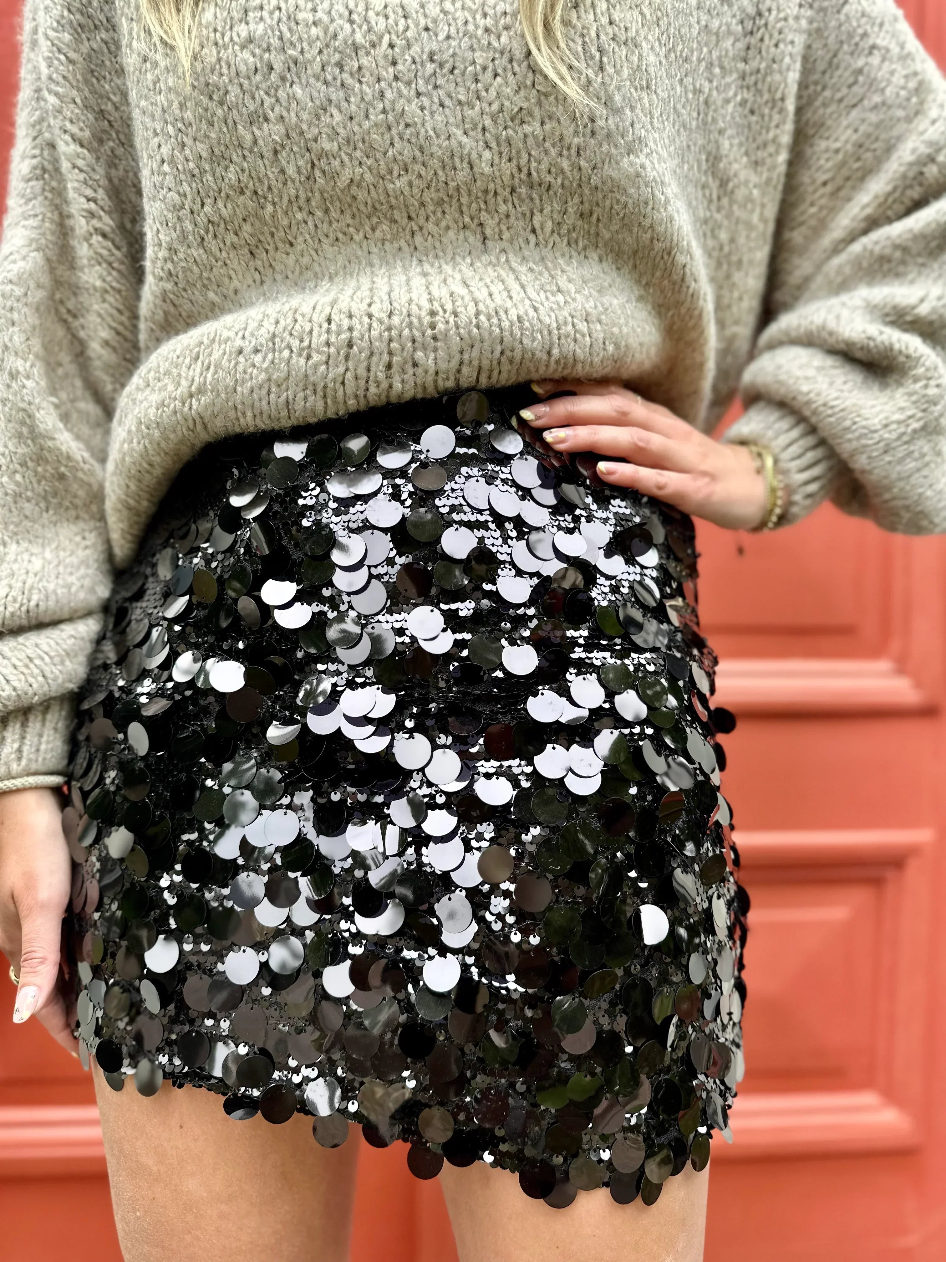 Women’s Sequin Mini Skirt High Waist Fully Lined Glitter Party Skirt for Glamorous Evening and Trendy Casual Outfits