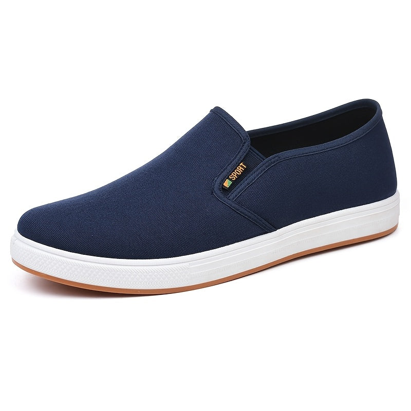 Men’s Canvas Slip On Loafers With Elastic Side Panels