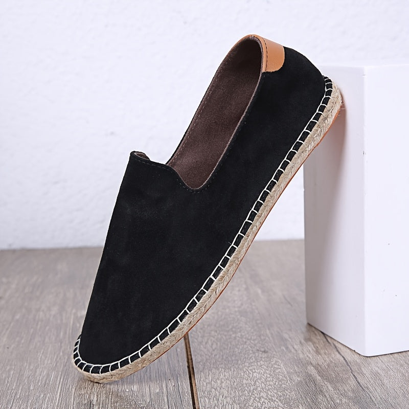 Mocassini estivi da uomo in tela slip-on espadrillas
