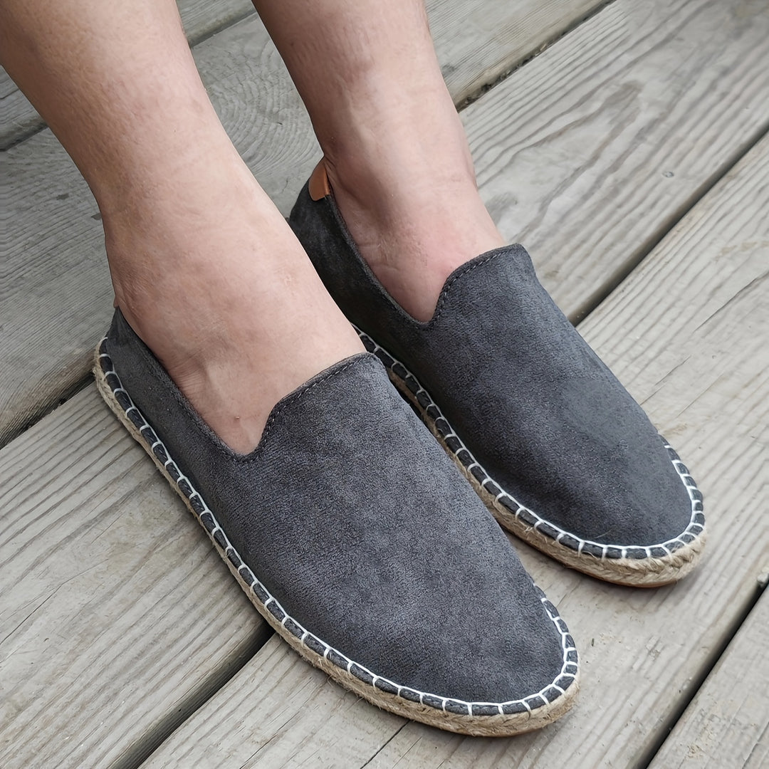 Mocassini estivi da uomo in tela slip-on espadrillas