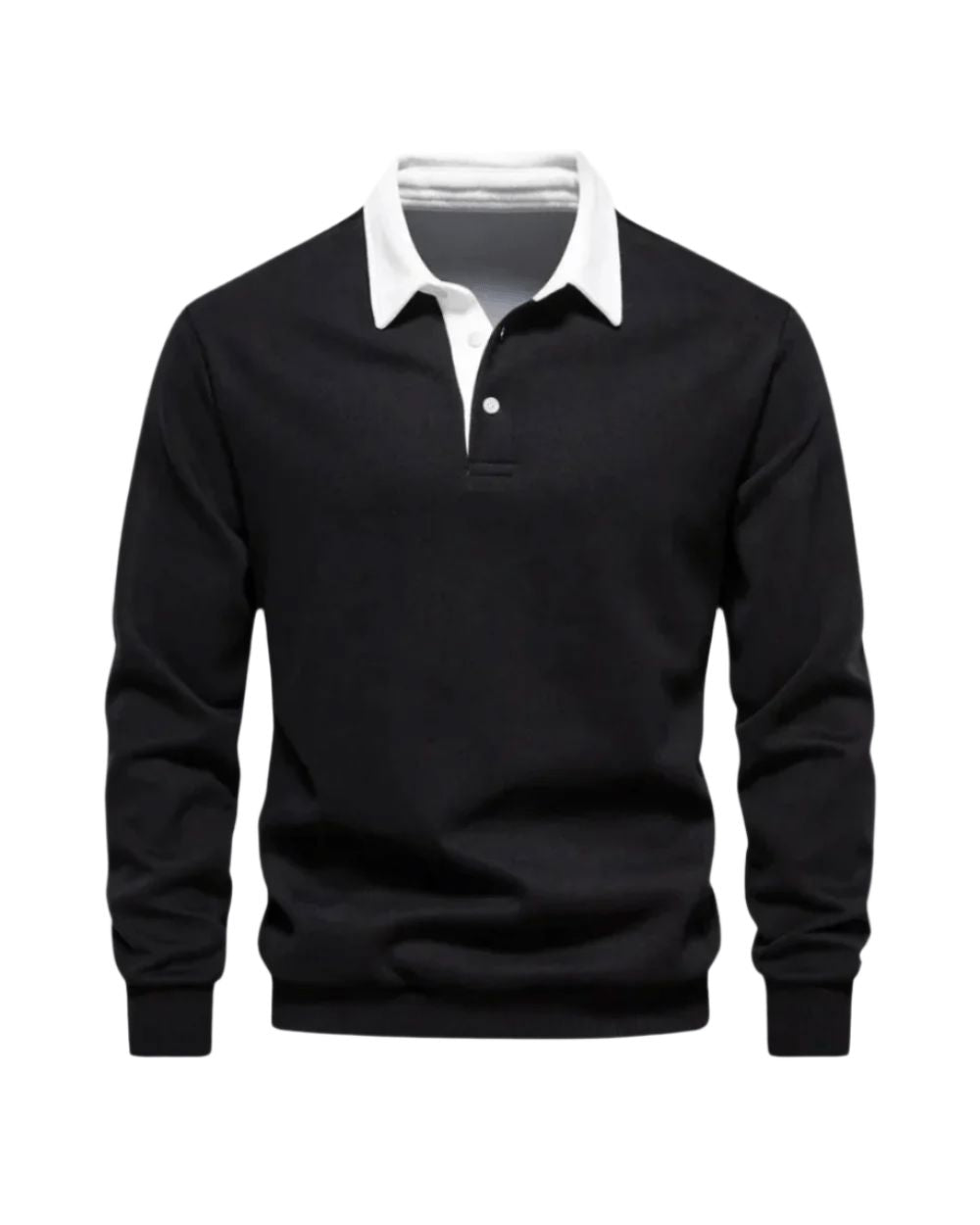 Polo pour homme à manches longues – Haut décontracté et doux pour les week-ends