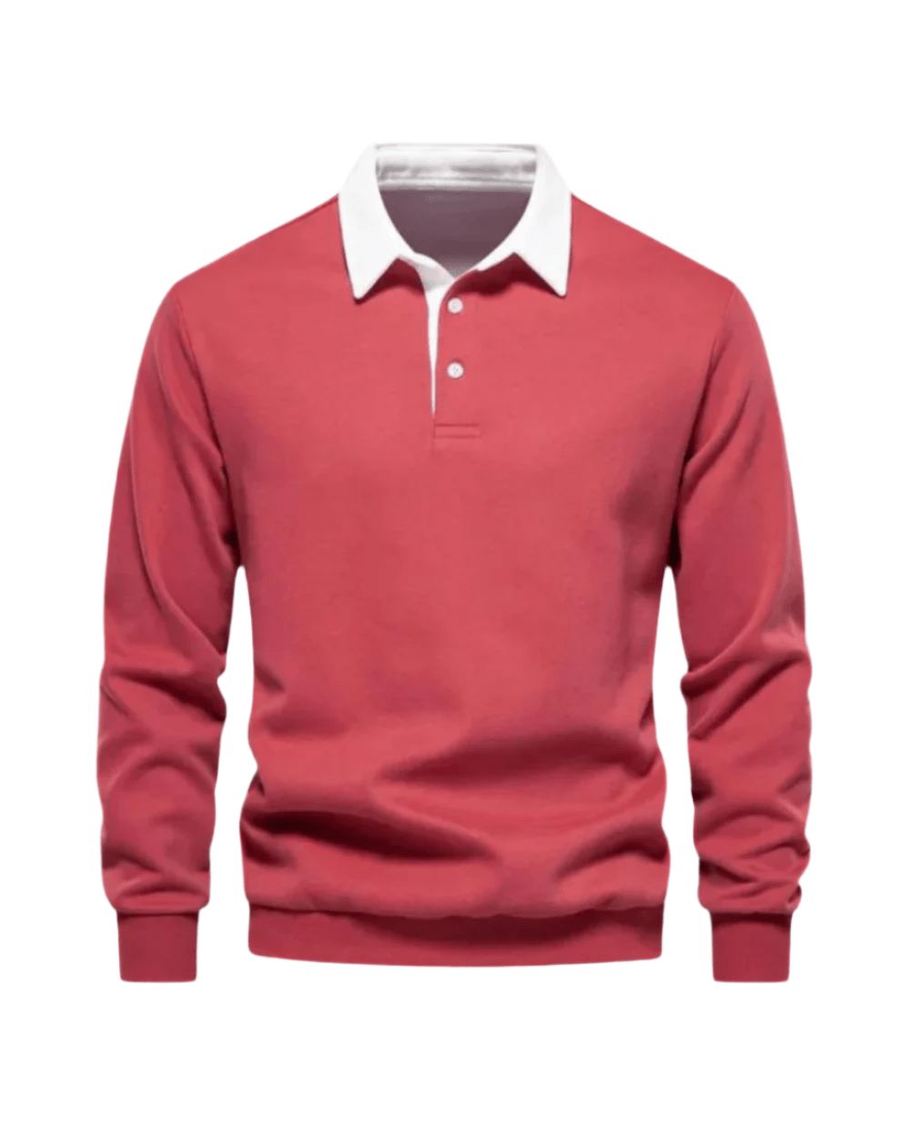 Polo pour homme à manches longues – Haut décontracté et doux pour les week-ends