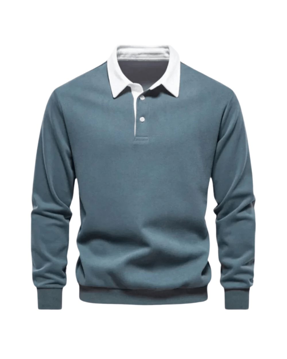 Polo pour homme à manches longues – Haut décontracté et doux pour les week-ends