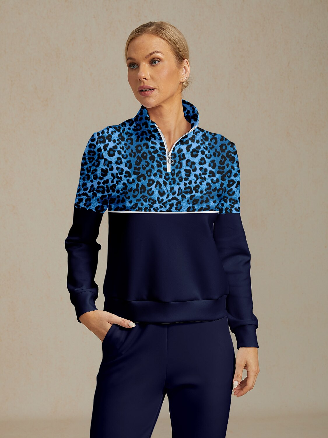 Savanna Motion cipzáras pulóver golfhoz – Szélálló, rugalmas kialakítás lélegző kényelemmel