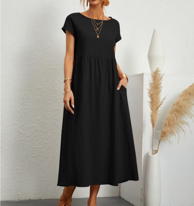 Women’s Maxi Summer Dress – Lightweight Breathable Comfortable Elegant Casual Holiday Everyday Fit