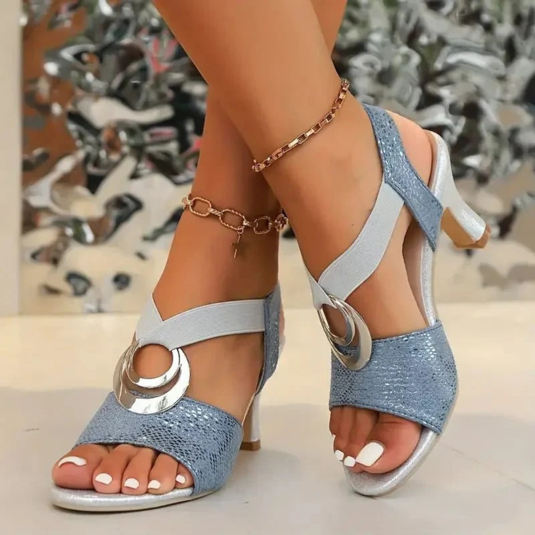Γυναικεία slingback πέδιλα με ψηλό τακούνι – Κομψά παπούτσια για γάμους και βραδινές εκδηλώσεις