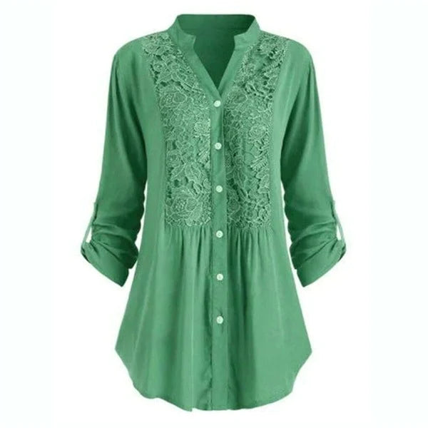 Women’s Long Blouse – Elegant Puff Sleeve Stylish Comfortable Casual Smart Top