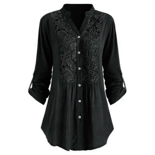 Women’s Long Blouse – Elegant Puff Sleeve Stylish Comfortable Casual Smart Top