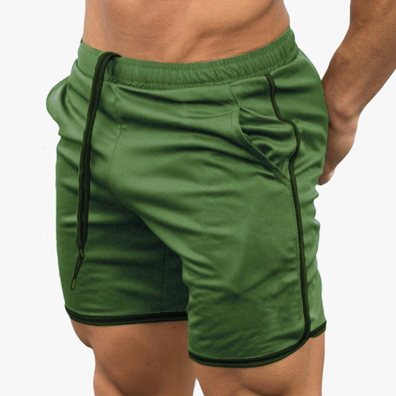Short de sport léger pour homme - Short d’entraînement à taille élastique avec cordon et poches latérales pour la salle de sport et un style décontracté
