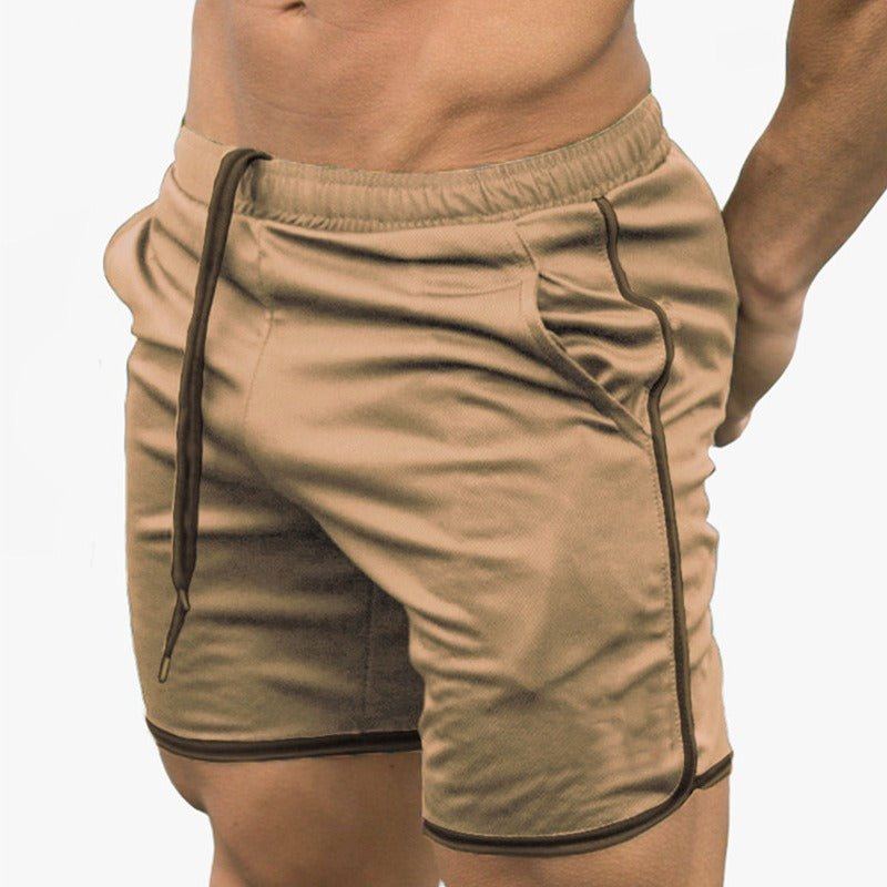 Short de sport léger pour homme - Short d’entraînement à taille élastique avec cordon et poches latérales pour la salle de sport et un style décontracté