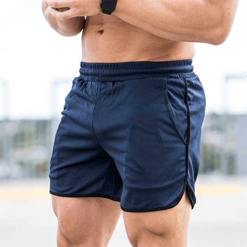 Short de sport léger pour homme - Short d’entraînement à taille élastique avec cordon et poches latérales pour la salle de sport et un style décontracté
