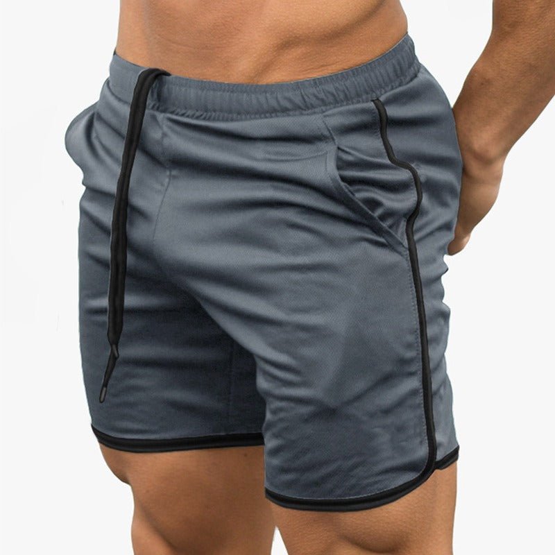 Short de sport léger pour homme - Short d’entraînement à taille élastique avec cordon et poches latérales pour la salle de sport et un style décontracté