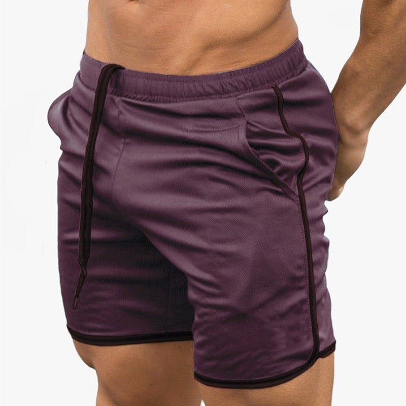 Short de sport léger pour homme - Short d’entraînement à taille élastique avec cordon et poches latérales pour la salle de sport et un style décontracté