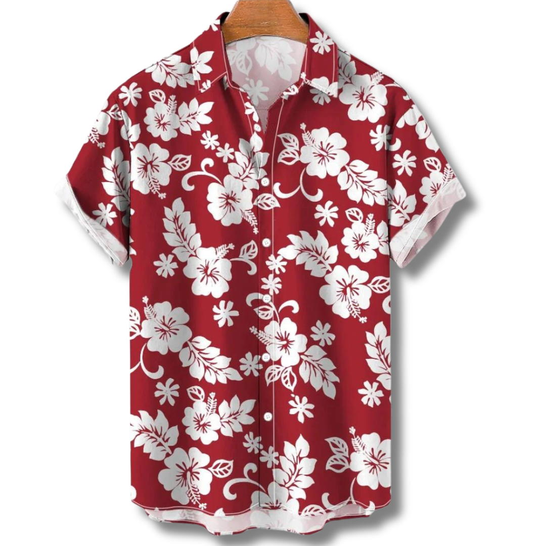 Men’s Hawaiian Short Sleeve Shirt – Breathable Lightweight Comfortable Stylish Summer Holiday Fit